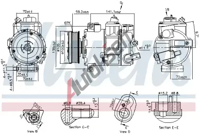 NISSENS Kompresor klimatizace ** FIRST FIT ** NIS 890773, 890773