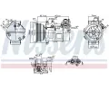 NISSENS Kompresor klimatizace ** FIRST FIT ** NIS 890776, 890776