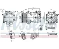 NISSENS Kompresor klimatizace ** FIRST FIT ** ‐ NIS 890780