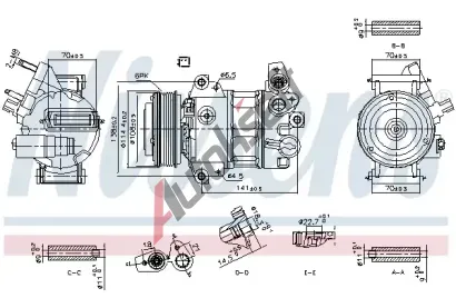 NISSENS Kompresor klimatizace ** FIRST FIT ** NIS 890786, 890786