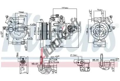 NISSENS Kompresor klimatizace ** FIRST FIT ** NIS 890787, 890787