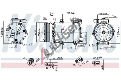 NISSENS Kompresor klimatizace ** FIRST FIT ** NIS 890788, 890788