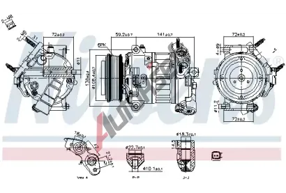 NISSENS Kompresor klimatizace ** FIRST FIT ** NIS 890796, 890796