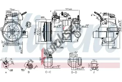 NISSENS Kompresor klimatizace ** FIRST FIT ** NIS 890800, 890800