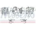 NISSENS Kompresor klimatizace ** FIRST FIT ** NIS 890806, 890806