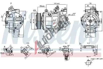 NISSENS Kompresor klimatizace ** FIRST FIT ** NIS 890893, 890893