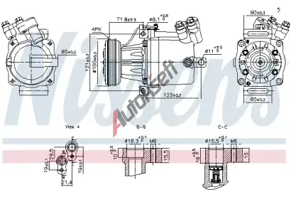 NISSENS Kompresor klimatizace ** FIRST FIT ** NIS 890950, 890950 NISSENS Kompresor klimatizace ** FIRST FIT ** NIS 890950, 890950