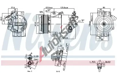 NISSENS Kompresor klimatizace ** FIRST FIT ** NIS 891012, 891012