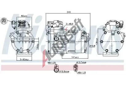 NISSENS Kompresor klimatizace ** FIRST FIT ** NIS 891023, 891023