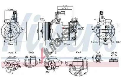NISSENS Kompresor klimatizace ** FIRST FIT ** NIS 891034, 891034