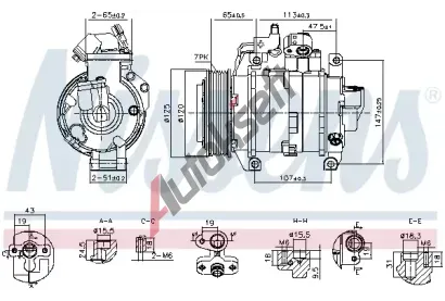 NISSENS Kompresor klimatizace ** FIRST FIT ** NIS 891044, 891044
