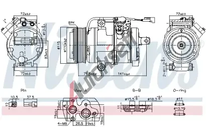 NISSENS Kompresor klimatizace ** FIRST FIT ** NIS 891060, 891060 NISSENS Kompresor klimatizace ** FIRST FIT ** NIS 891060, 891060