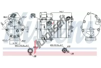 NISSENS Kompresor klimatizace ** FIRST FIT ** NIS 891070, 891070