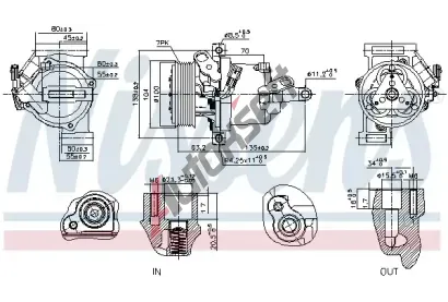 NISSENS Kompresor klimatizace ** FIRST FIT ** NIS 891074, 891074