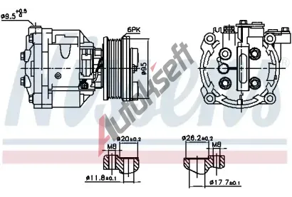 NISSENS Kompresor klimatizace ** FIRST FIT ** NIS 891078, 891078