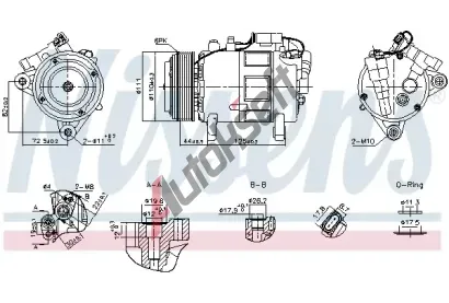 NISSENS Kompresor klimatizace NIS 891148, 891148