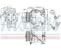 NISSENS Kompresor klimatizace NIS 89227, 89227