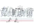 NISSENS Kompresor klimatizace NIS 89298, 89298