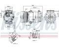 NISSENS Kompresor klimatizace NIS 89323, 89323