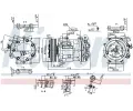 NISSENS Kompresor klimatizace NIS 89362, 89362