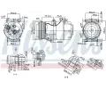 NISSENS Kompresor klimatizace NIS 89388, 89388