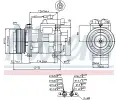 NISSENS Kompresor klimatizace NIS 89413, 89413