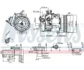 NISSENS Kompresor klimatizace NIS 89462, 89462