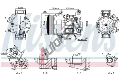 NISSENS Kompresor klimatizace NIS 89516, 89516