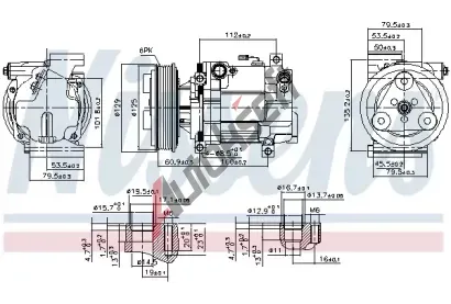 NISSENS Kompresor klimatizace NIS 89549, 89549
