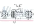 NISSENS Kompresor klimatizace NIS 89551, 89551