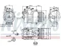 NISSENS Kompresor klimatizace NIS 89574, 89574