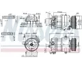 NISSENS Kompresor klimatizace NIS 89590, 89590