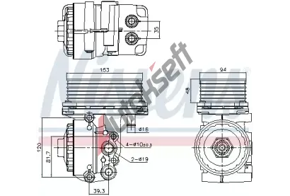 NISSENS Chladi oleje NIS 91327, 91327