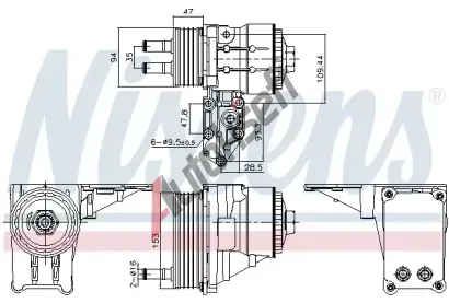NISSENS Chladi oleje NIS 91328, 91328