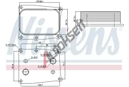 NISSENS Chladič oleje NIS 91377, 91377 NISSENS Chladič oleje NIS 91377, 91377