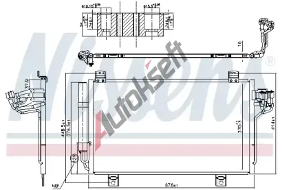 NISSENS Kondenztor klimatizace NIS 940775, 940775