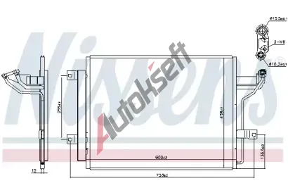 NISSENS Kondenztor klimatizace NIS 940909, 940909