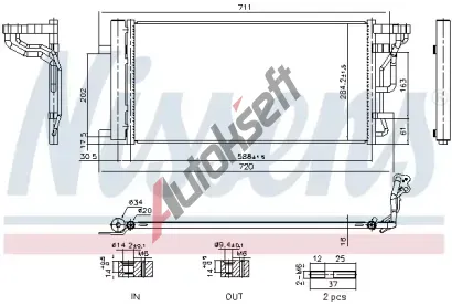 NISSENS Kondenztor klimatizace ** FIRST FIT ** NIS 940978, 940978