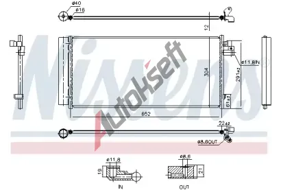 NISSENS Kondenztor klimatizace ** FIRST FIT ** NIS 941242, 941242