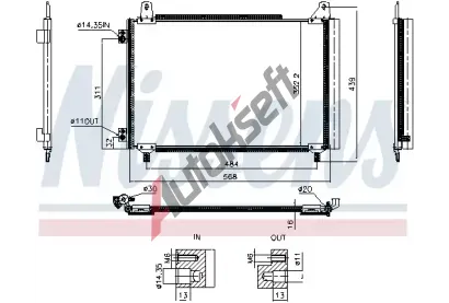 NISSENS Kondenztor klimatizace ** FIRST FIT ** NIS 941243, 941243