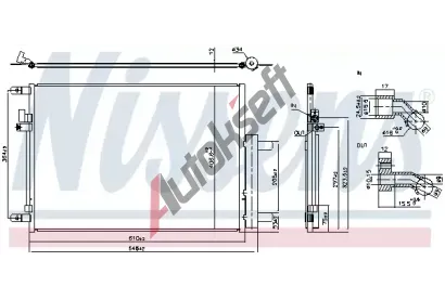 NISSENS Kondenztor klimatizace NIS 941288, 941288