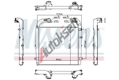 NISSENS Chladič vzduchu intercooler NIS 961154, 961154 NISSENS Chladič vzduchu intercooler NIS 961154, 961154
