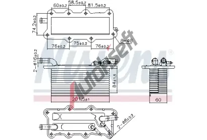 NISSENS Chladi vzduchu intercooler NIS 96122, 96122