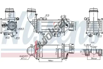 NISSENS Chladič vzduchu intercooler NIS 961247, 961247 NISSENS Chladič vzduchu intercooler NIS 961247, 961247
