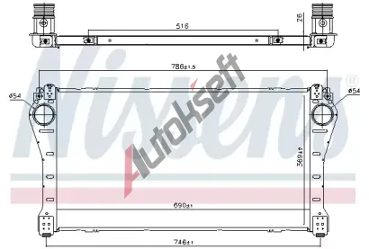 NISSENS Chladi vzduchu intercooler NIS 961250, 961250