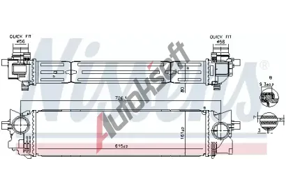NISSENS Chladi vzduchu intercooler NIS 961265, 961265
