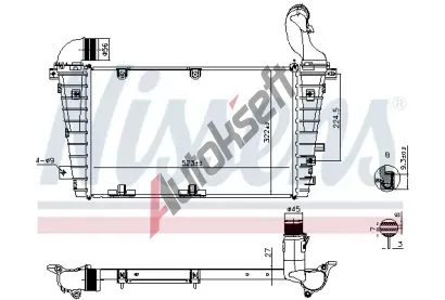 NISSENS Chladi vzduchu intercooler NIS 961267, 961267