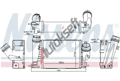 NISSENS Chladi� vzduchu intercooler NIS 961289, 961289