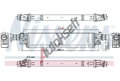 NISSENS Chladič vzduchu intercooler NIS 961319, 961319 NISSENS Chladič vzduchu intercooler NIS 961319, 961319
