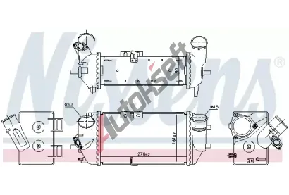 NISSENS Chladi vzduchu intercooler NIS 961488, 961488